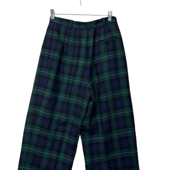 100% Wool high waist  Liz claiborne Plaid lined Academia trousers size 4 - Picture 11 of 16